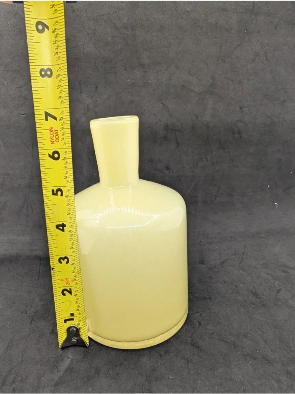 Empty Diffuser Glass Vessel Art Glass for natural wood reeds Lafco yellow swirl